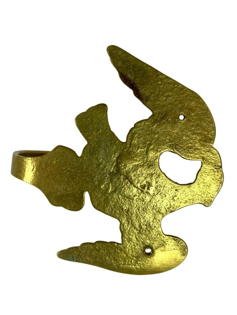 Vintage Antique Brass Eagle Wall Door Coat Hat Hook - Picture 3 of 5